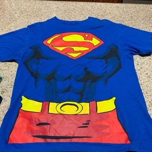 Superman Shirt & Cape Adult Medium